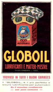 Globoil lubrificanti, trovai in tutti i buoni garages