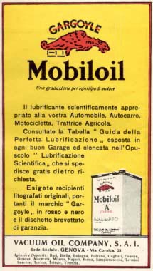 Gargoyle, Mobiloil; Vacuum Oil Company, Genova