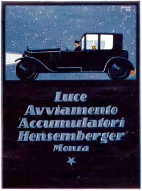 Luce, avviamento, accumulatori, Hensemberger, Monza