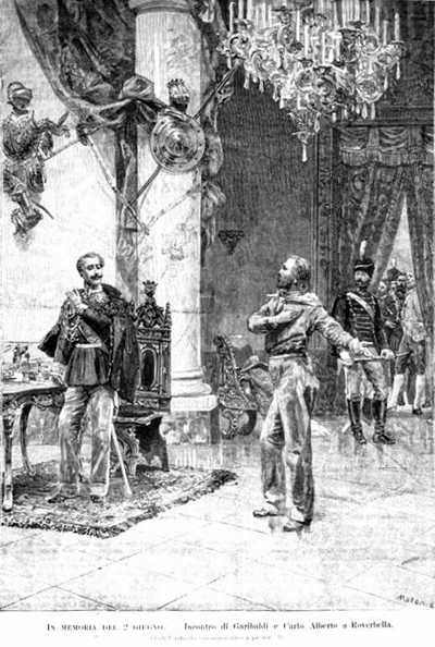 Giuseppe Garibaldi si mette a disposizione di Re Carlo Alberto, Roverbella 2 giugno 1848.