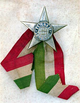 Medaglia commemorativa dei VETERANI LOMBARDI. Destinata ai reduci delle campagne 1848 e 1849.