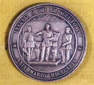 Medaglia commemorativa del 1849.