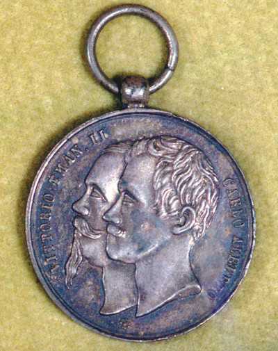 Medaglia commemorativa per l'incoronazione di Vittorio Emanuele II.