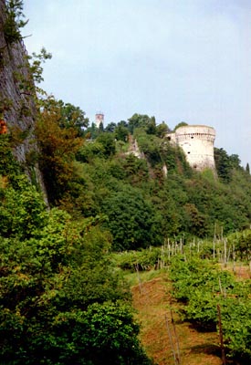 Il percorso a Nord-Est del castello, verso la strada del soccorso.